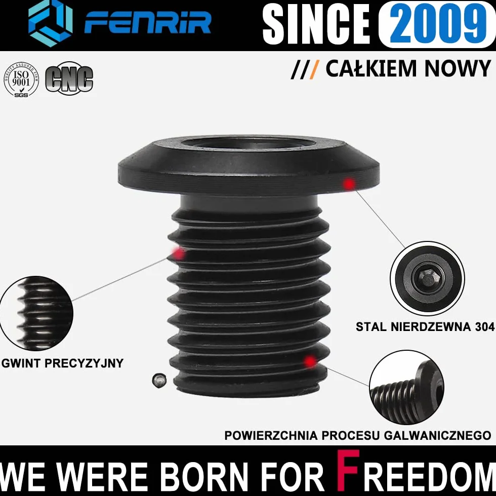 FENRIR Lusterko motocyklowe korek Wtyczka 304 Stal nierdzewna dla M10XP1.25 Z900 Z800 Z750 Z600 Z400 Z250 Z125 MT25 MT03 MT07 MT09 MT10 XSR7000 XSR900 SV650 GSXS750 Katana Bandit CB1000R CB650R CB300R