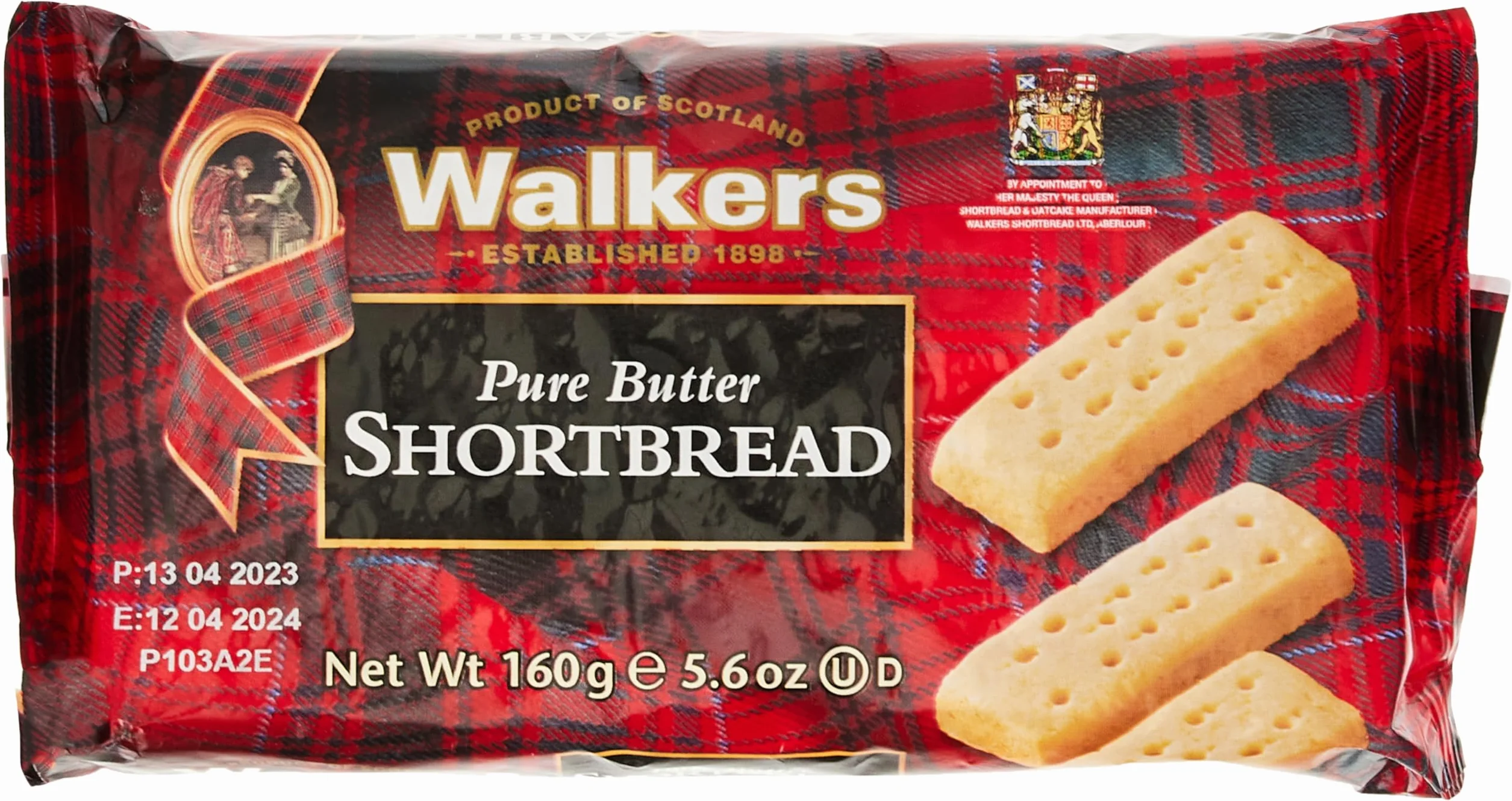 WALKERS - ciasteczka z masłem, (1 x 160 g)