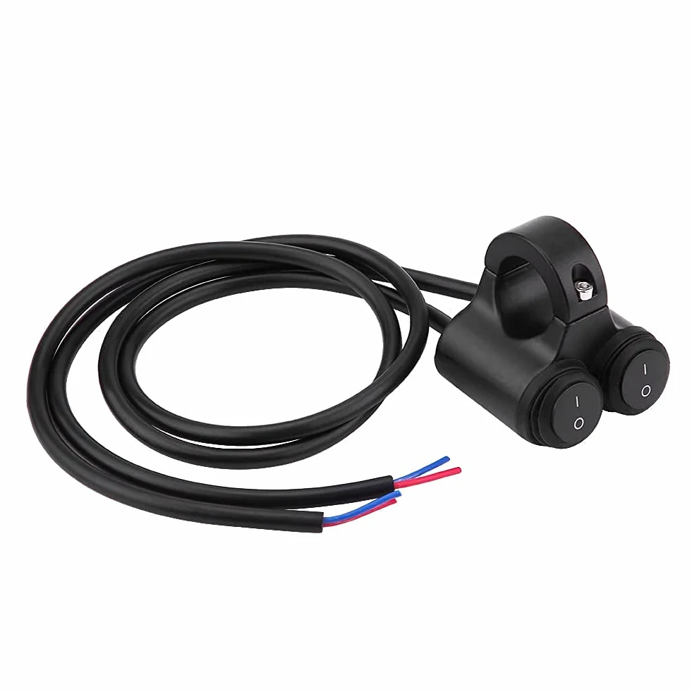 Elerose do świateł LED, przełącznik 22 mm, kierownica motocyklowa, przełącznik ze stopu aluminium, dwa w jednym, duży hamulec, reflektor przeciwmgielny, klakson, podwójna obsługa, przycisk (B)