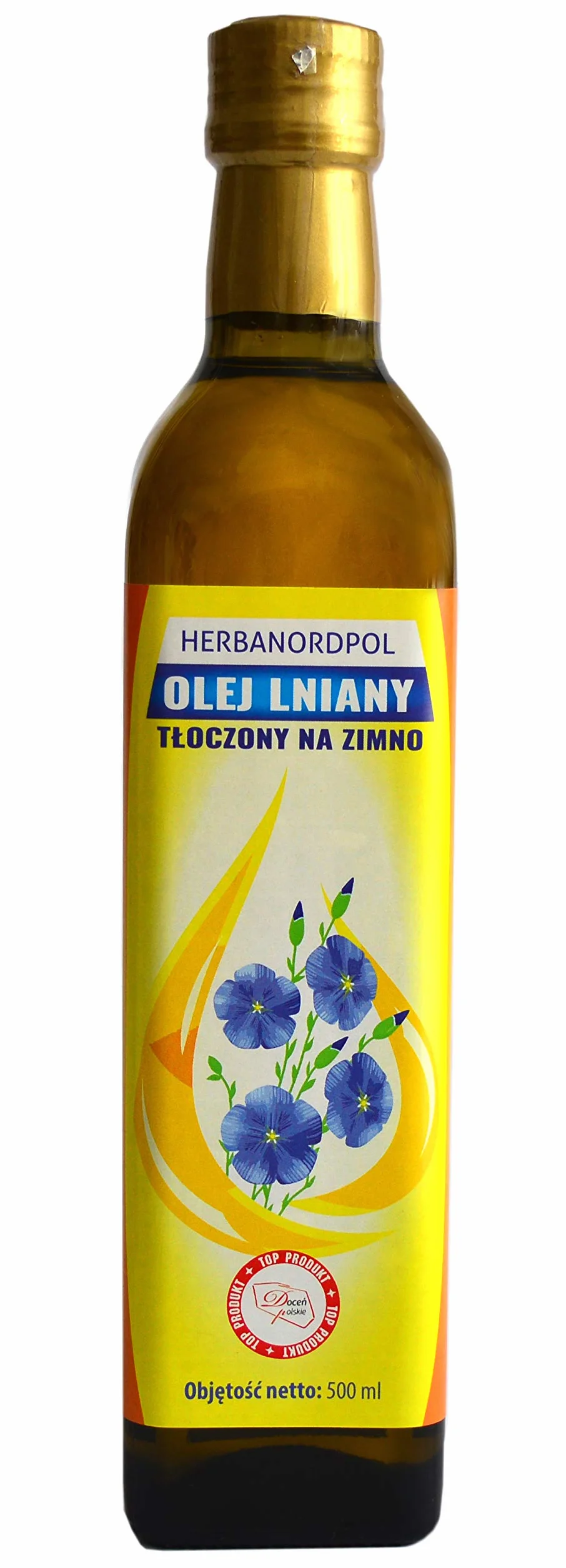 Olej Lniany Tłoczony na Zimno Budwigowy 500ML