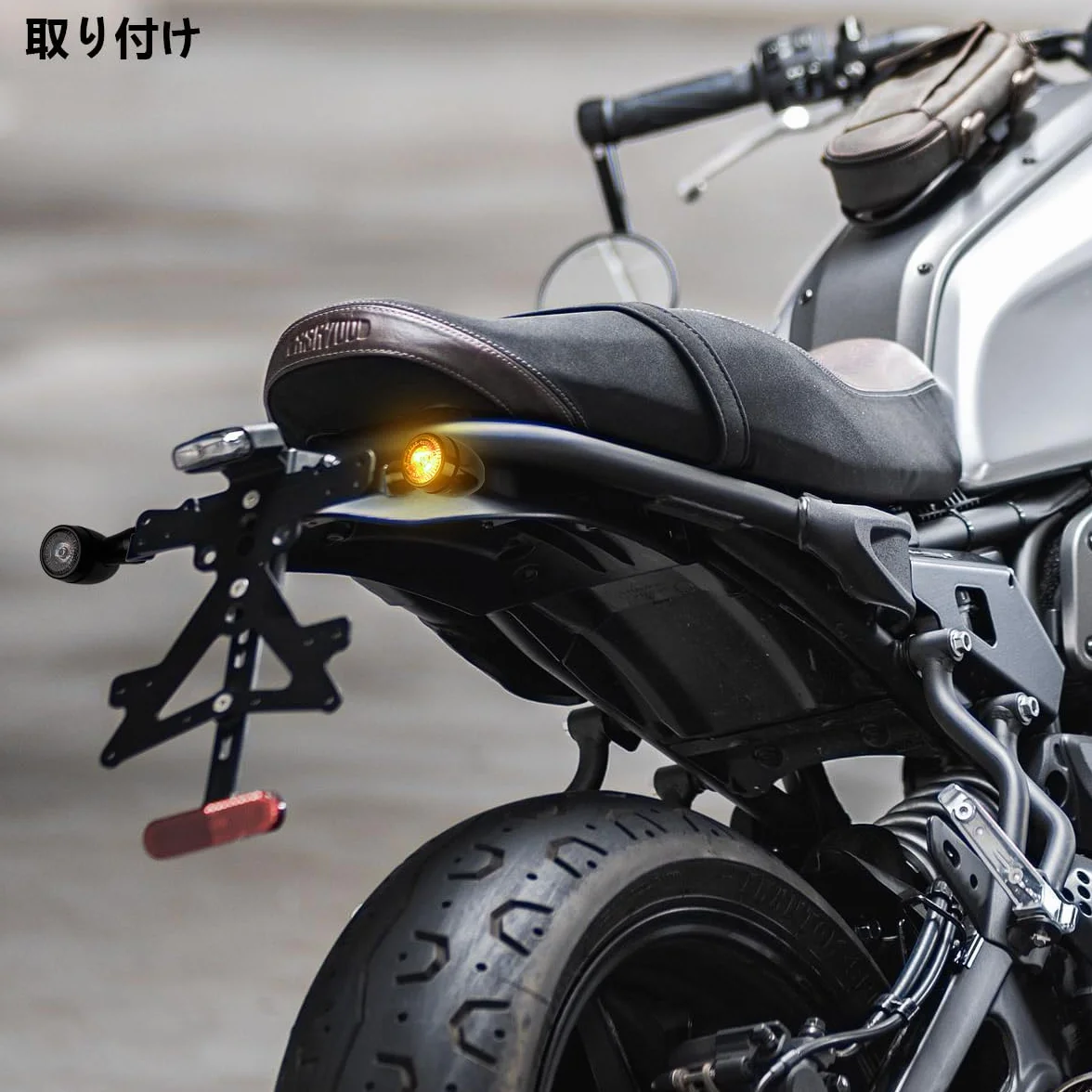 evermotor Mini kierunkowskazy LED motocyklowe uniwersalne CNC 12V 2 szt., aluminiowa obudowa typu Bullet z piękną obróbką powierzchni, wodoodporność IP67, oznaczenie E32 E-mark, żółty i czerwony