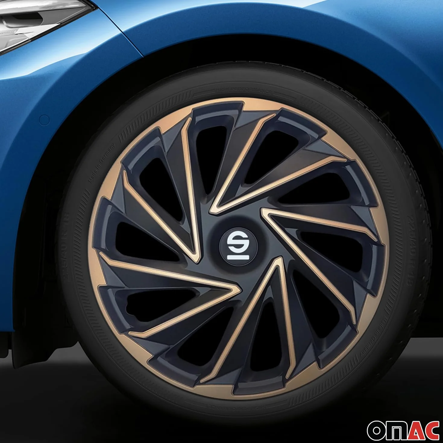 Sparco Radzierblenden Varese - 15-Zoll - Gold/Czarny - Satz z 4 Sztuka