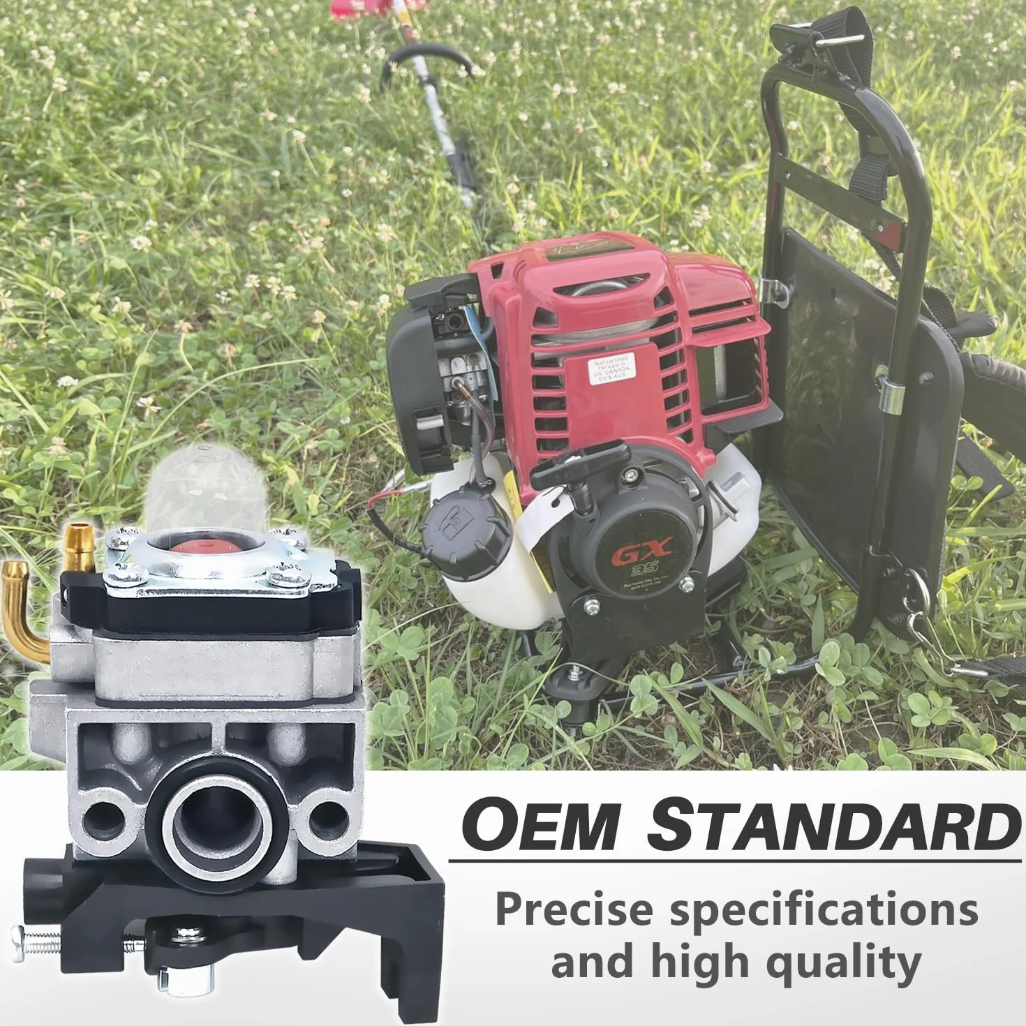 Gaźnik do Honda GX25 GX35 UMS425E UMK425E UMK435E HHB25 FG110 Silnik, JRISBO Części do Podkaszarki i Dmuchawy do Liści Zestaw Gaźników z Uszczelkami, Świeca Zapłonowa, Filtr