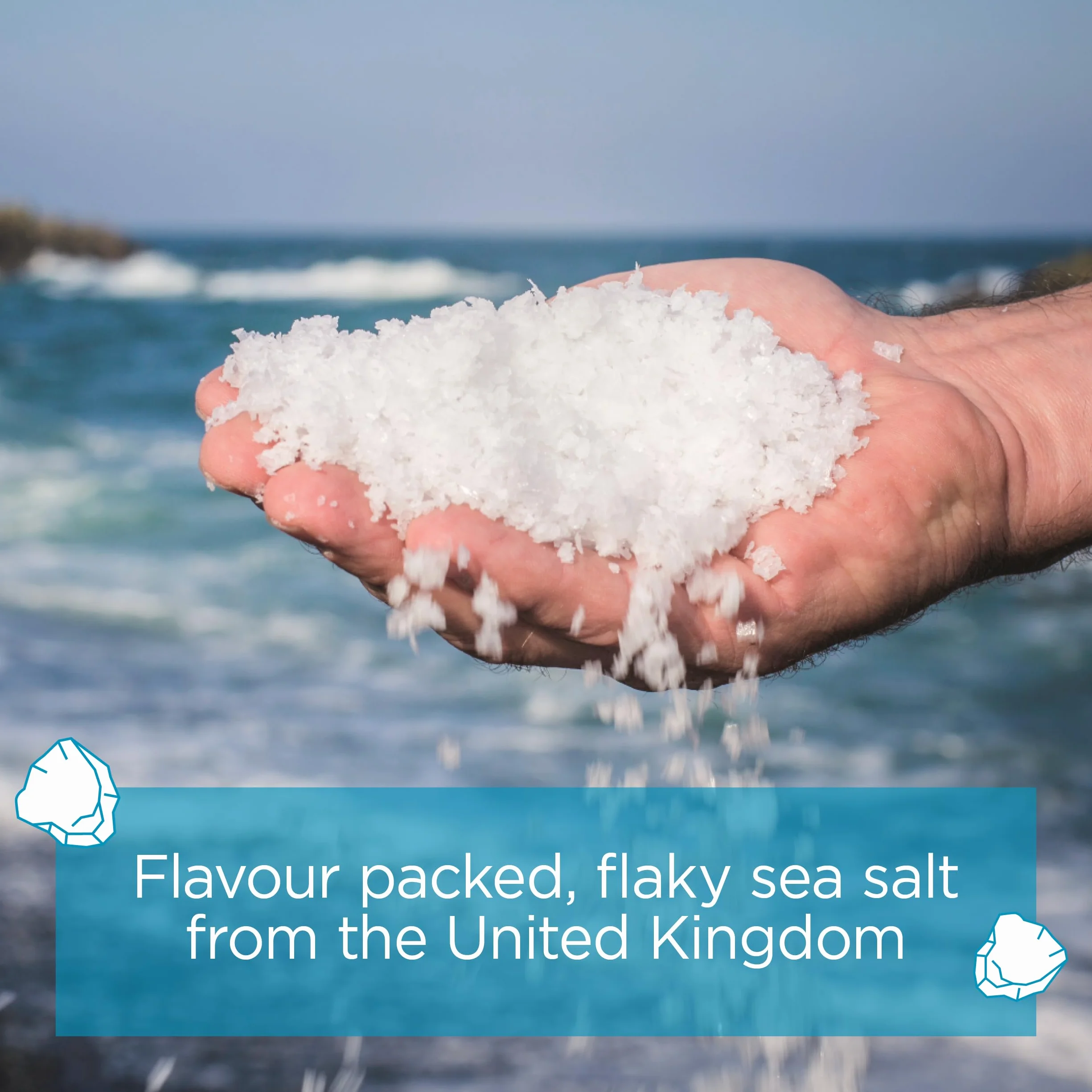 Cornish Sea Salt Crystals Coarse Sea Salt 7.9 oz Resealable Tub