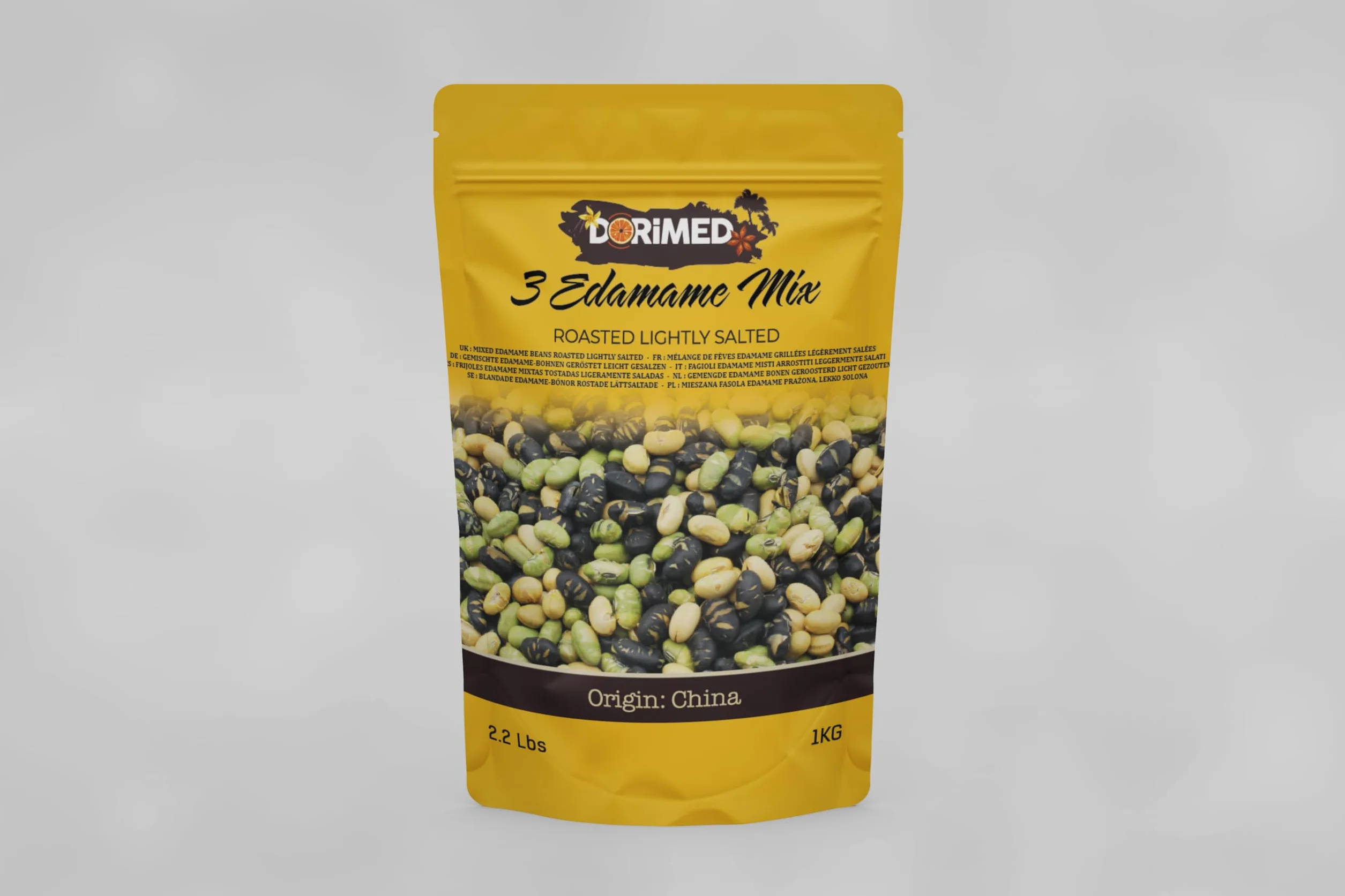 Fasola Edamame 1 kg mieszanka 3 lekko solonych prażonych ziaren soi bezglutenowe suszona fasola Wysoka zawartość białka wegańska przekąska