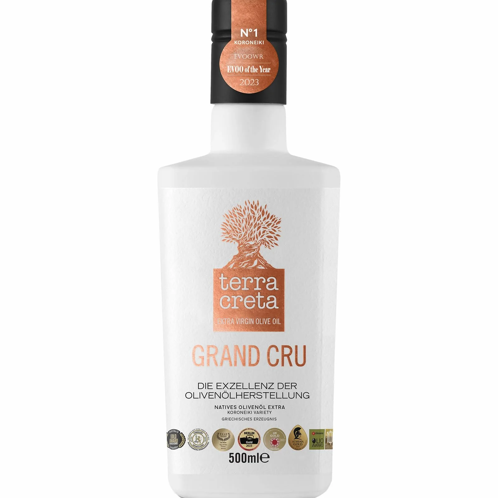 Terra Creta Grand Cru Oliwa Extra Virgin 500ml Kwasowość 0,19% Koroneiki