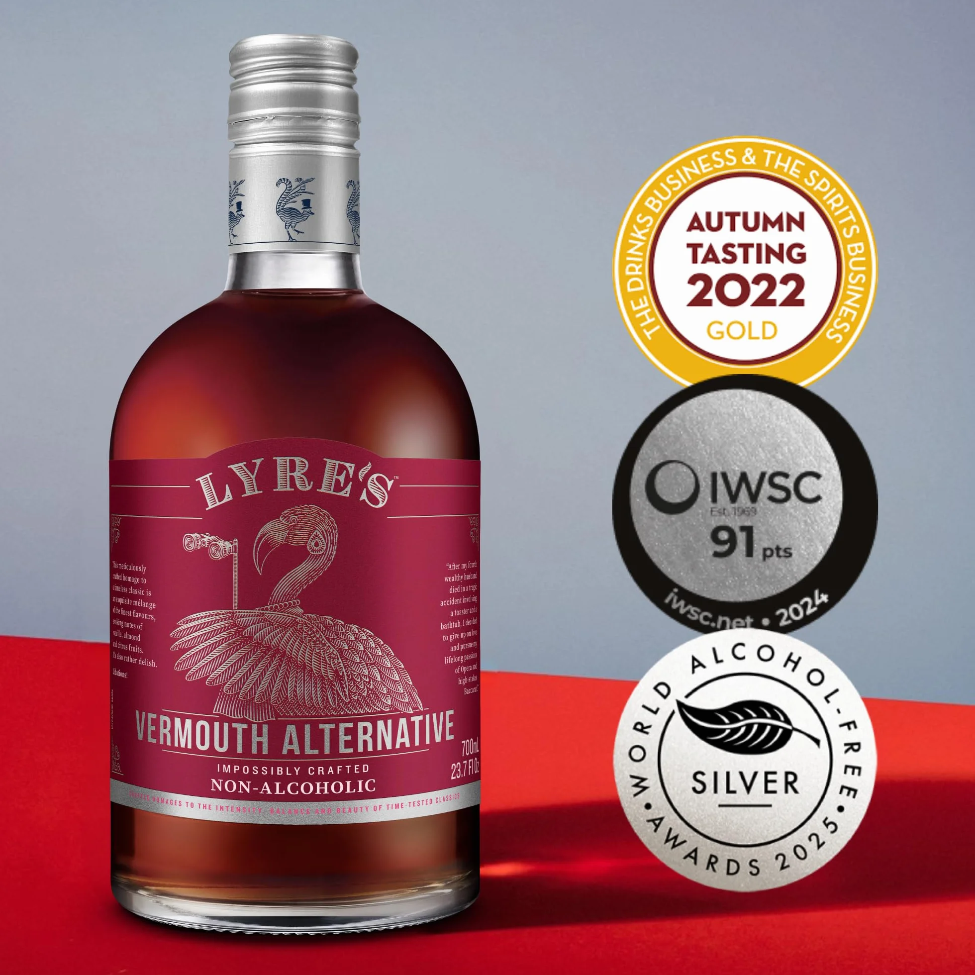 Lyre's Aperitif Rosso 700ml - Bezalkoholowy Aperitif, Słodki Wermut