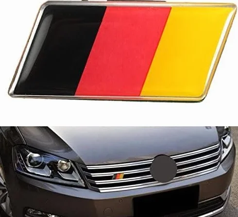 JenNiFer Aluminium Niemiecki Niemcy Flaga Odznaka Siatka Emblemat Naklejka Samochodowa Naklejka Uniwersalna Dekoracja