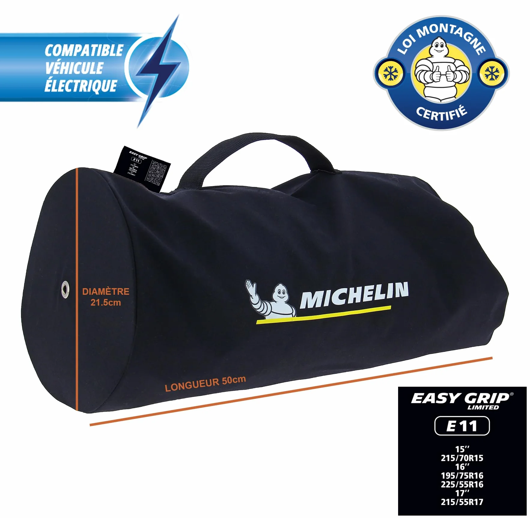 MICHELIN EASY GRIP Limited Kompozytowe łańcuchy śniegowe E11