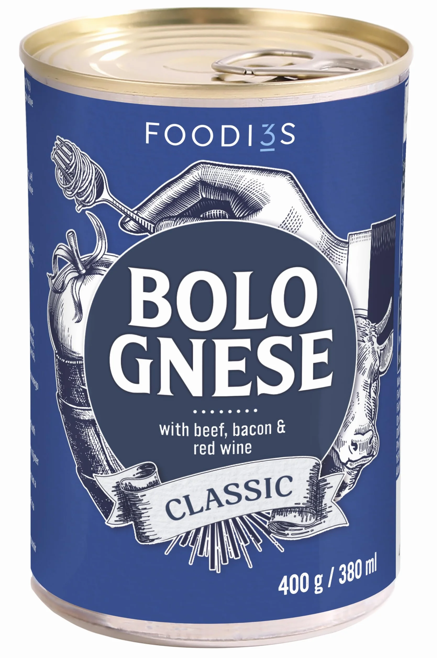 3Foodies | Bolognese Originale | Gourmet Quality | 400g | Sos do makaronu z mieloną wołowiną