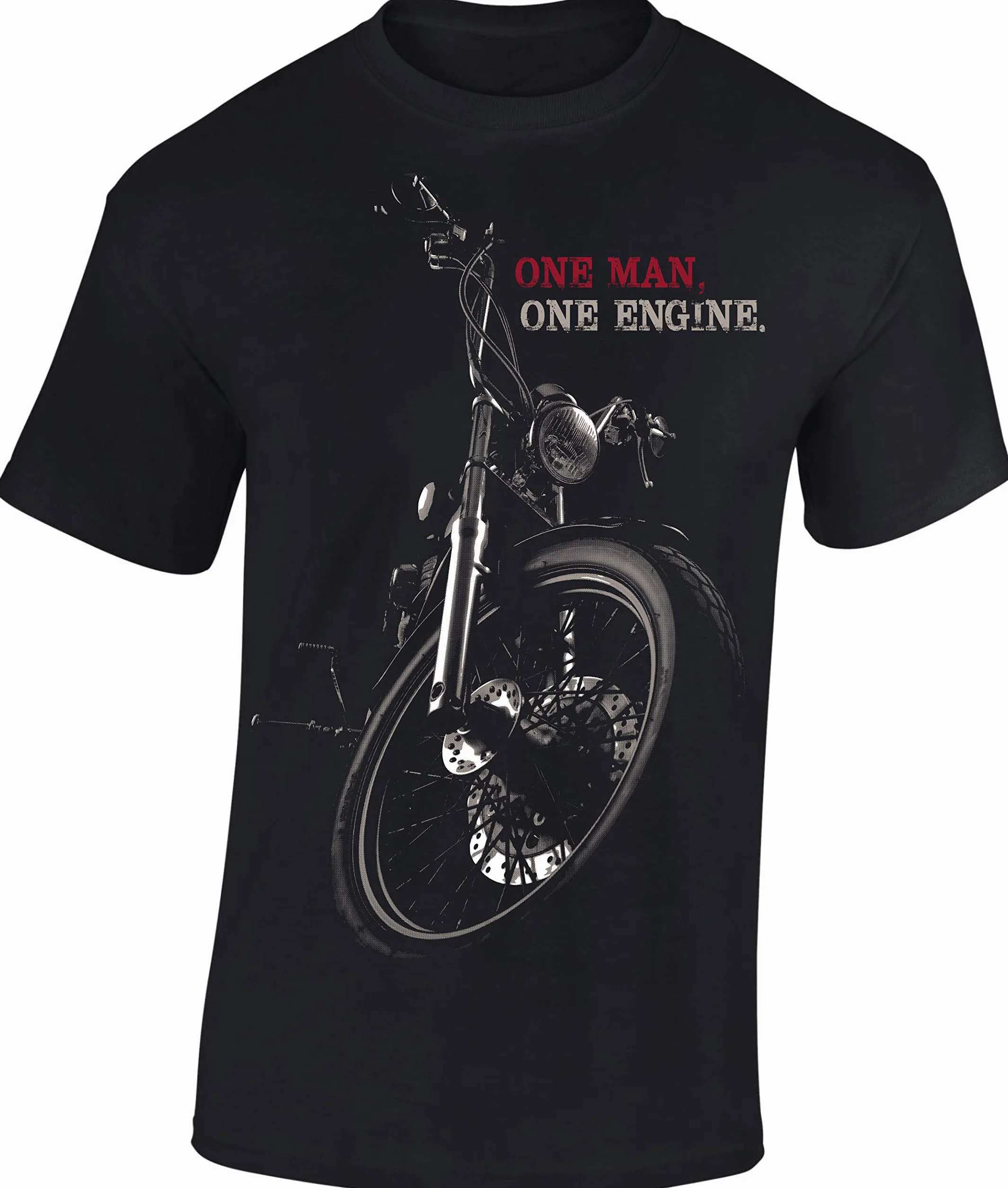Biker Shirt: Chopper - One Man One Engine - T-shirt motocyklowy mężczyźni kobiety - mężczyźni kobiety - miłośnicy - fan-s - rocker - anarchy - prezent - rowerzysta - motocyklista - motorower - Bike MC