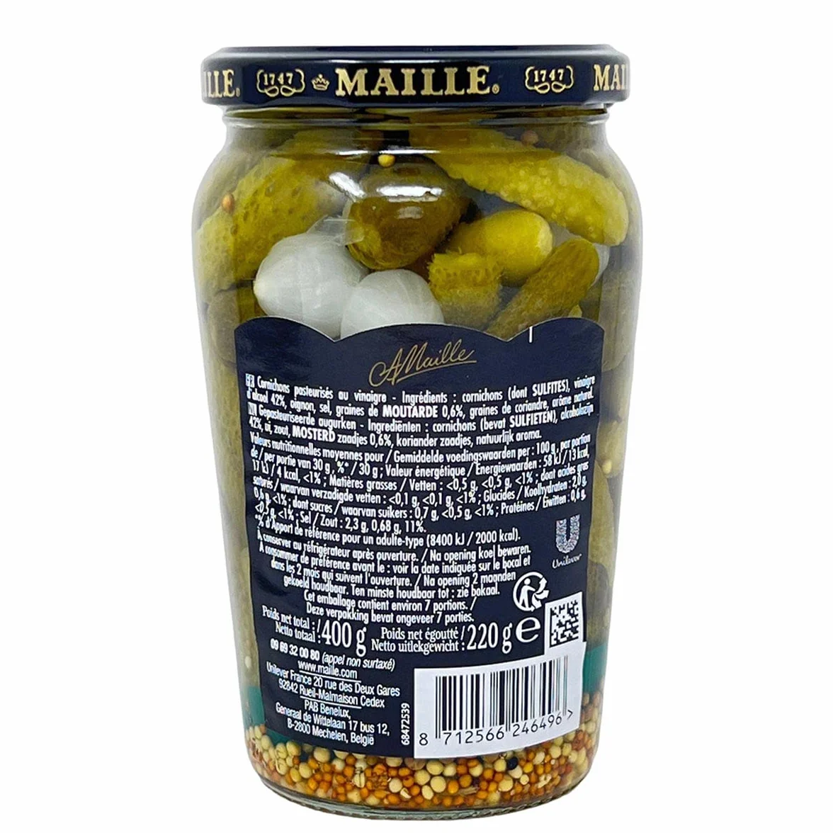 Maille Mini ogórki Cornichons ekstra drobne, 400 g