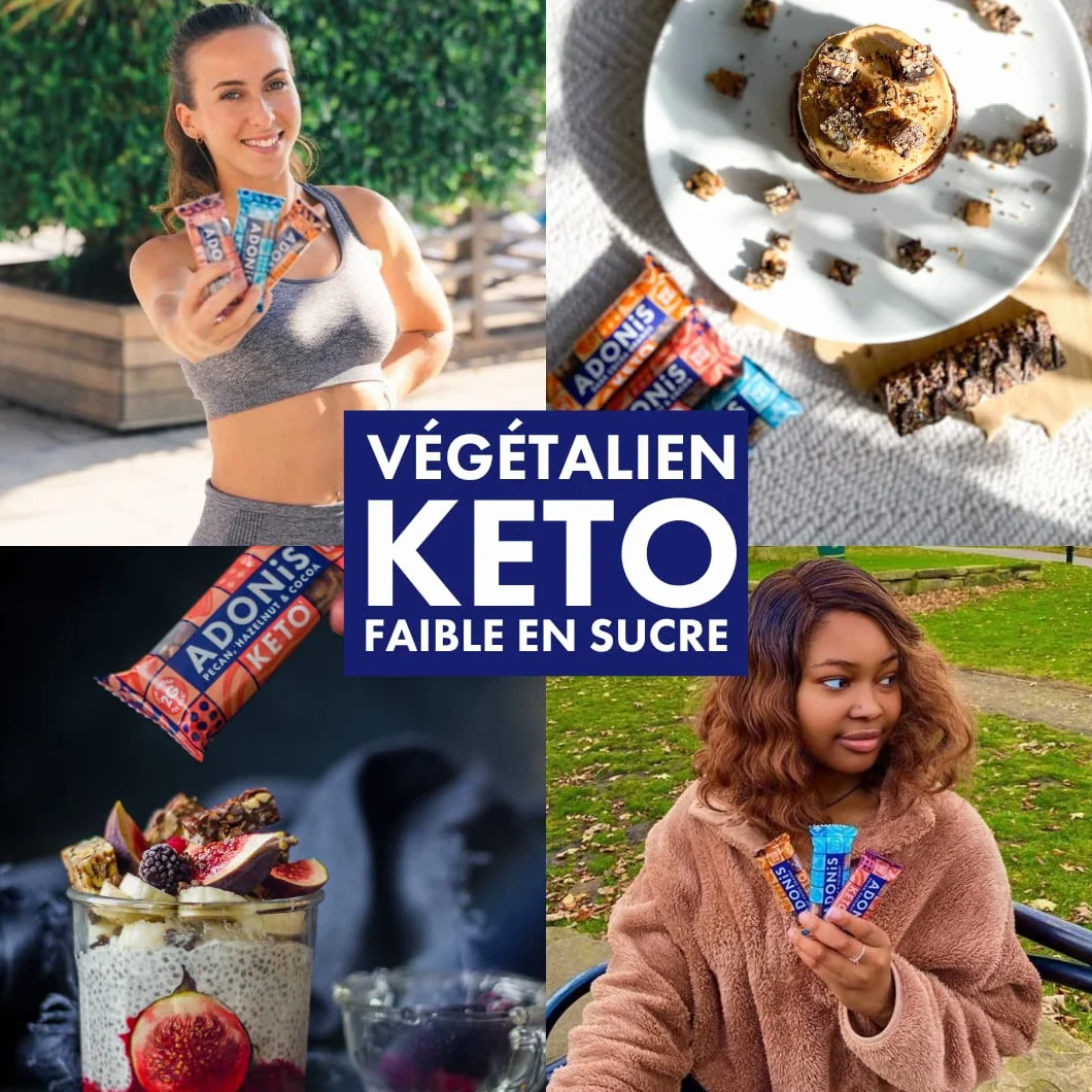 Adonis Keto Riegel Gemischte Snack Box 100% Natürliche Nuss Snacks Low Carb Vegan Glutenfrei Low Sugar Paleo Bars 16er Box