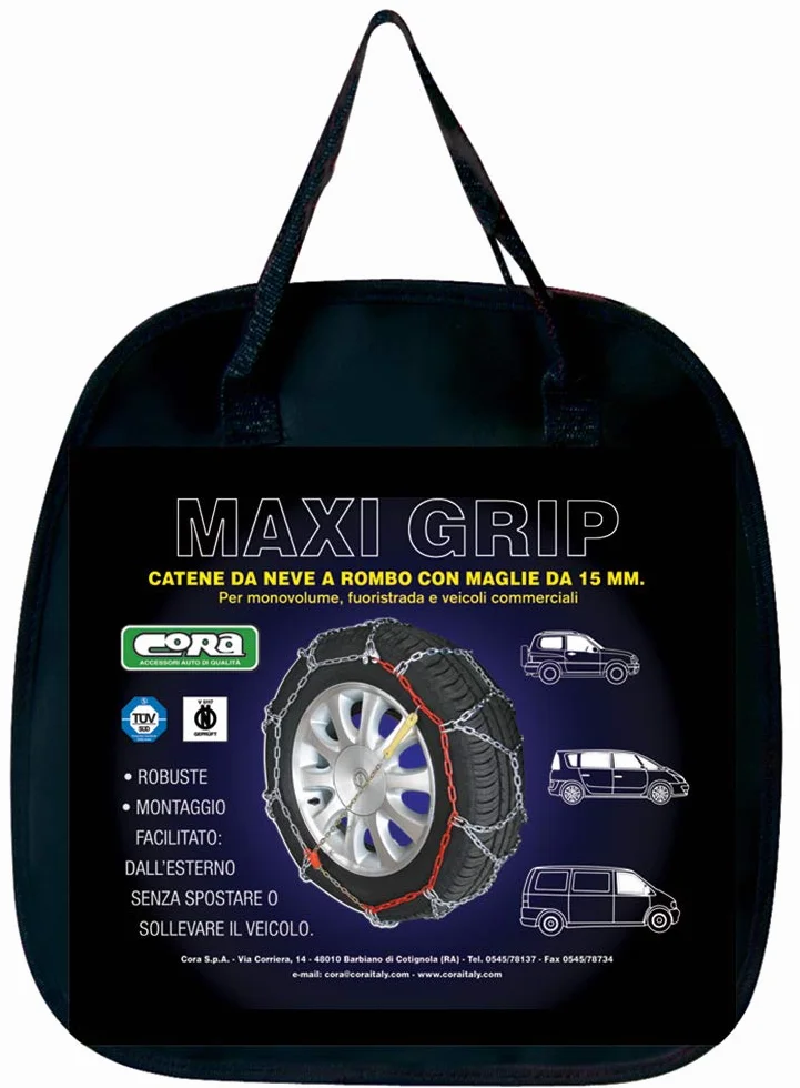 Cora 000142120 łańcuchy śniegowe "Maxi Grip", 15 mm, grupa 120, 1 para