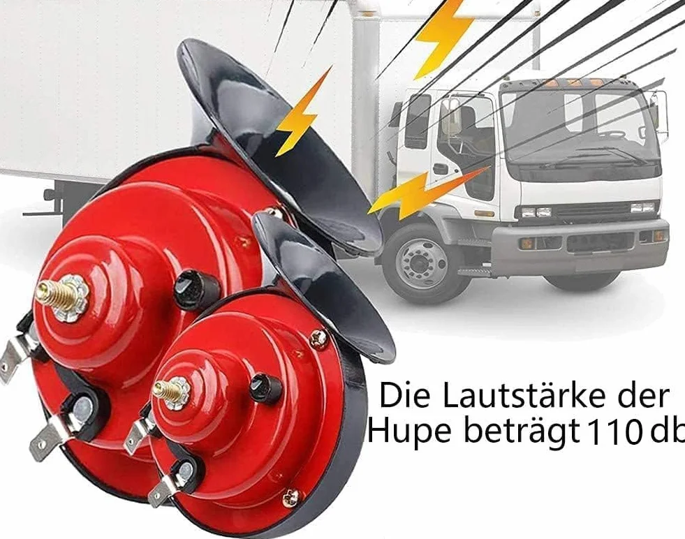 LATRAT Klakson kolejowy 300 dB super głośny klakson powietrzny 12 V szalejący dźwięk elektryczny klakson ślimakowy do samochodu motocykla roweru