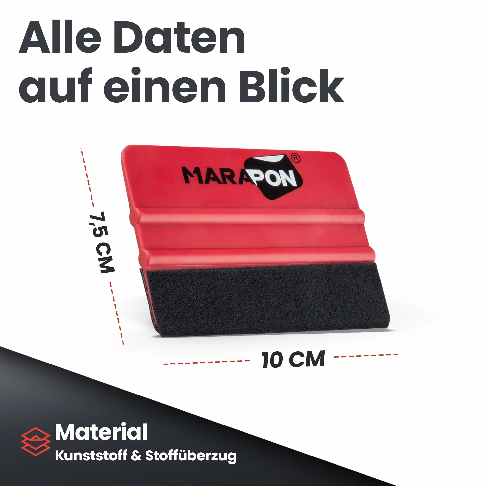 MARAPON® Rakla do folii 10 x 7,3 cm z powłoką filcową