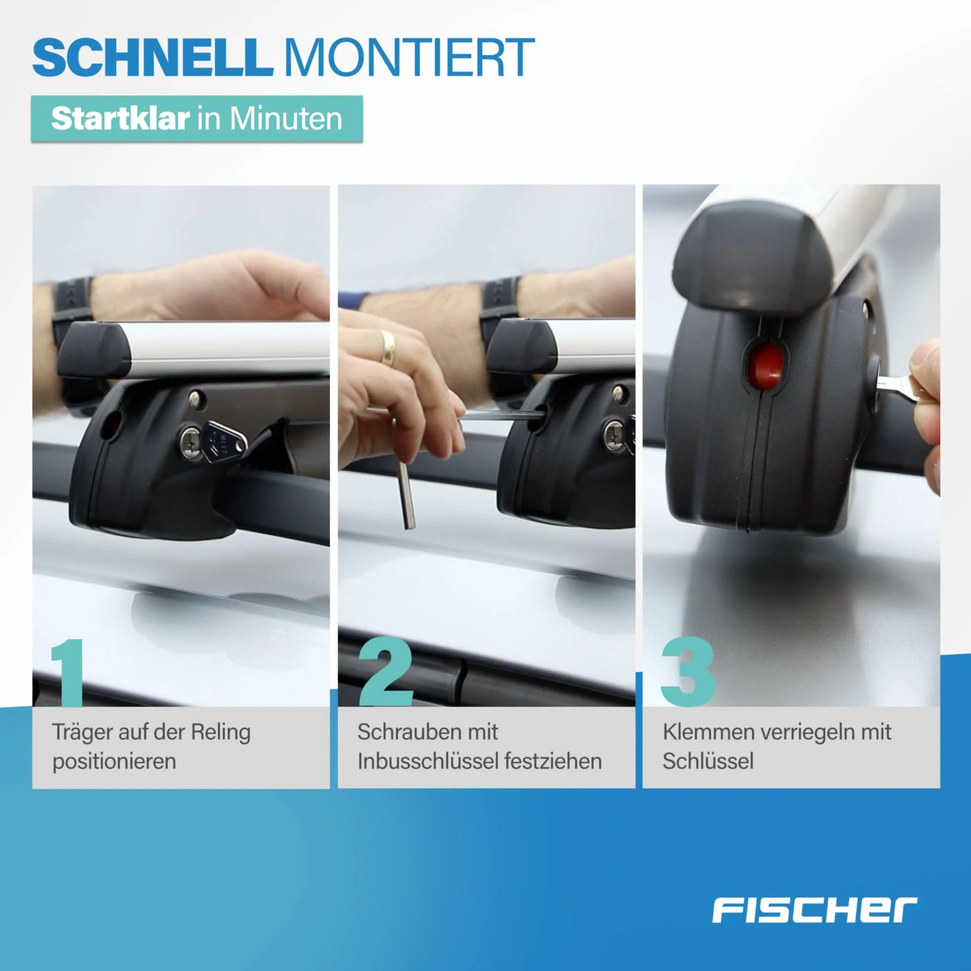 Fischer 126004 Bagażnik, Srebrny/Czarny, L