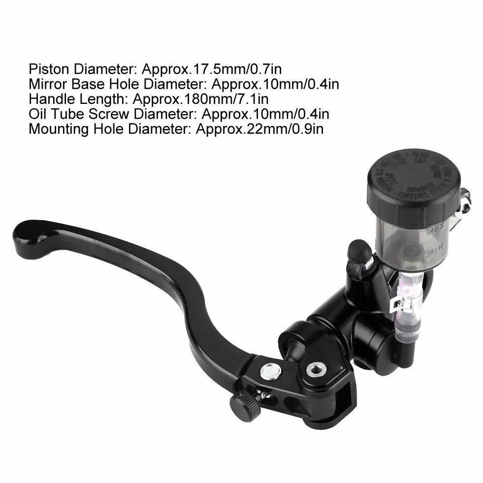 CNC Motorcycle Straight Push Brake Pump - Cylindry hamulcowe (prawe) Opcjonalna hydrauliczna pompa sprzęgła Stra (czarna)