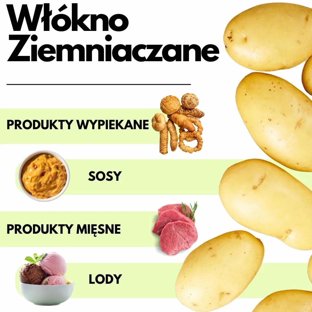 SaporePuro Błonnik ziemniaczany 1 kg - Błonnik spożywczy - Zagęszczacz, emulgator i naturalny stabilizator - Idealny do wypieków, lodów i sosów - Bezglutenowy