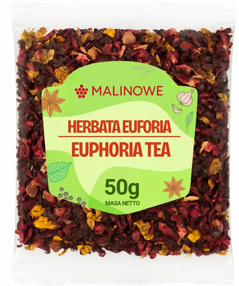 Herbata Euforia Malinowa 50g Papaja Malina Owocowa