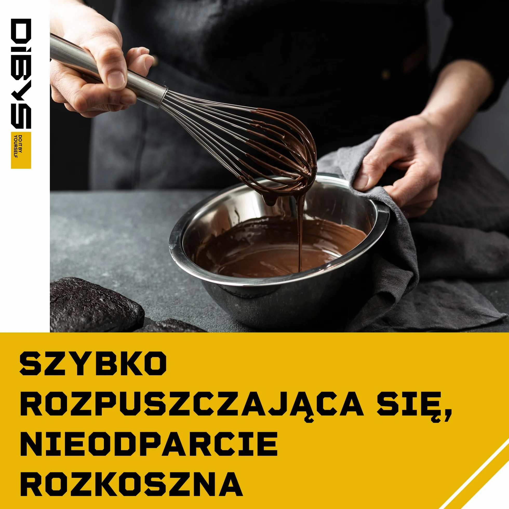 DIBYS Kropelki czekolady gorzkiej 900 g Belgijska czekolada do fontann i fondue Kuwertura gorzka