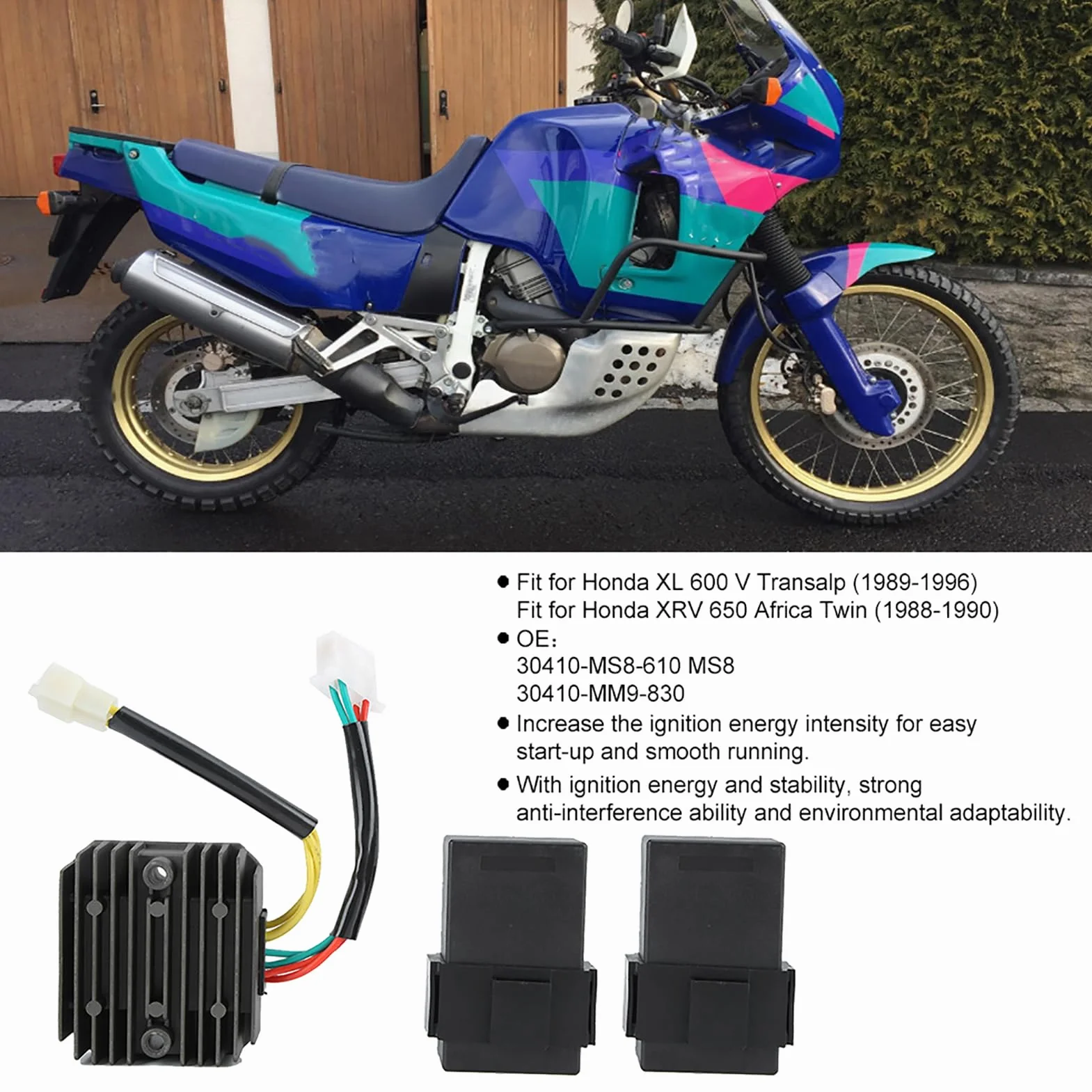 Fydun 3 Sztuk/zestaw Podwójny Zapłon CDI + Prostownik Regulatora Zamiennik dla XL 600 V Transalp 1989-1996