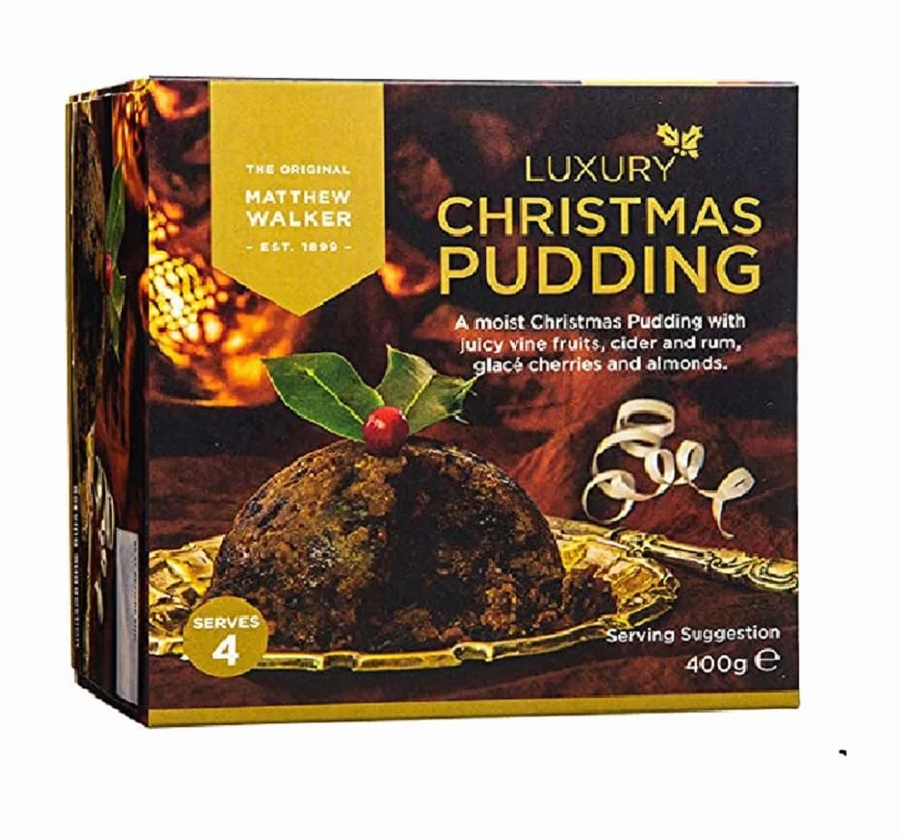 Matthew Walker Luxury tradycyjny brytyjski budynek bożonarodzeniowy (Christmas Pudding) 400 g x 1 średni rozmiar