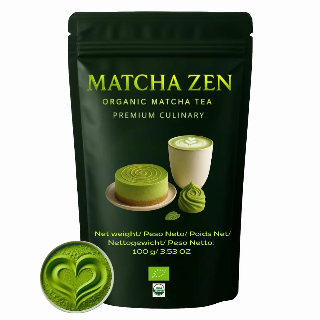 MATCHA ZEN - Organiczna matcha w proszku BIO, premium (klasa kulinarna), zielona herbata matcha do latte, smoothie i wypieków