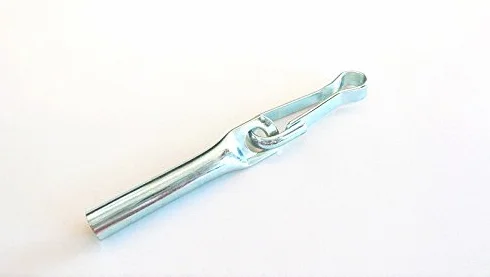 20 x zamknięcie linowe z hakiem Simplex ocynkowane Ø 8 mm długość 120 mm, lina plandekowa