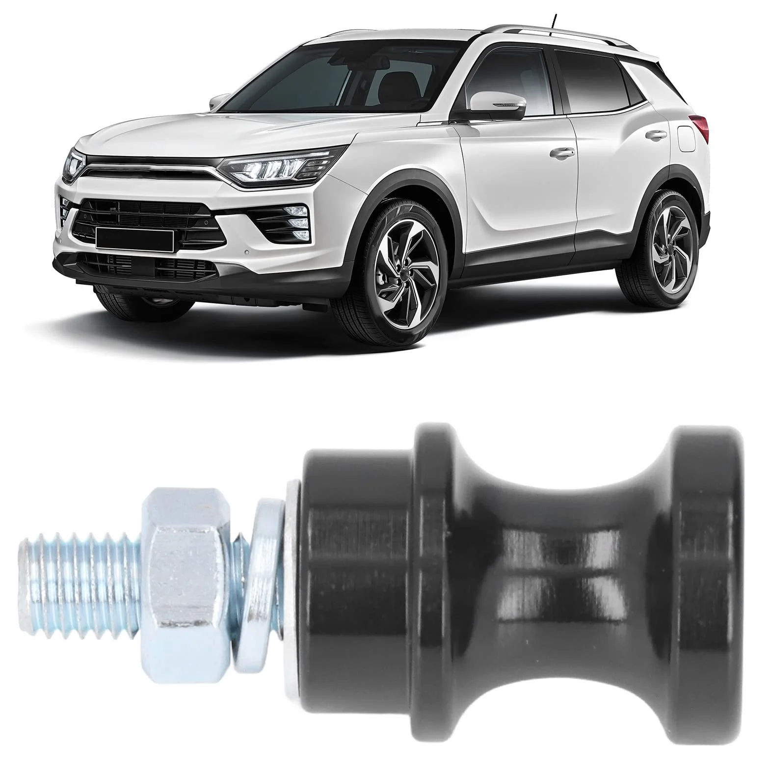 Winch Hook Stand, stalowa stojak z powłoką proszku Fairlead Mount Hook uchwyt kompatybilny z 3/8 cali 1/2 cala U zaciski Off Road Recovery (Czarny)