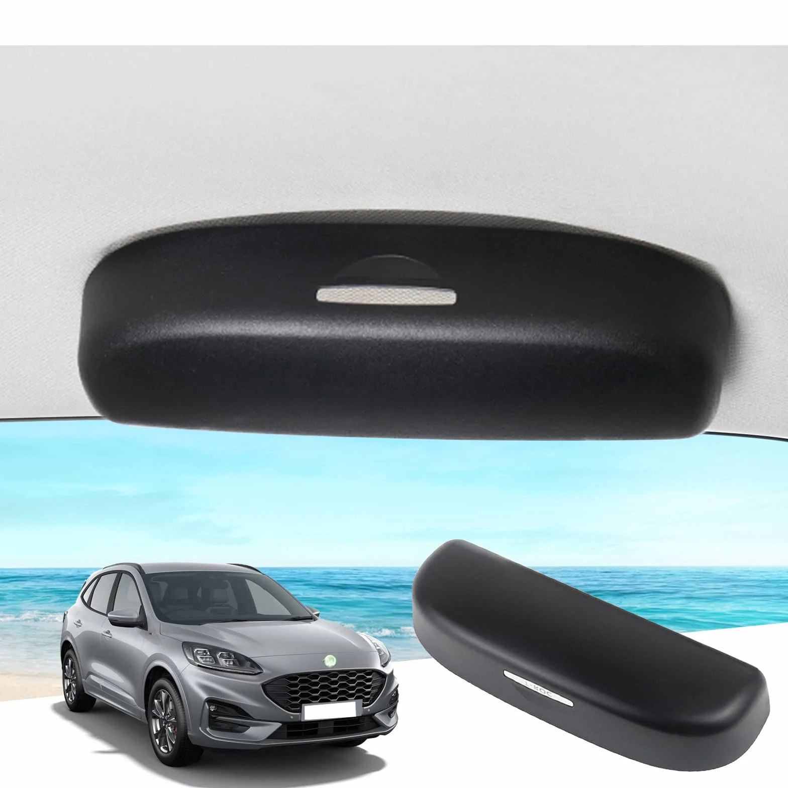 GAFAT Fo-rd Kuga 3 MK3 ST-Line 2020-2024 2025 uchwyt na okulary przeciwsłoneczne etui na okulary do samochodu, Kuga III 2023 pudełko do przechowywania organizer, kompatybilny z akcesoriami Ford Kuga