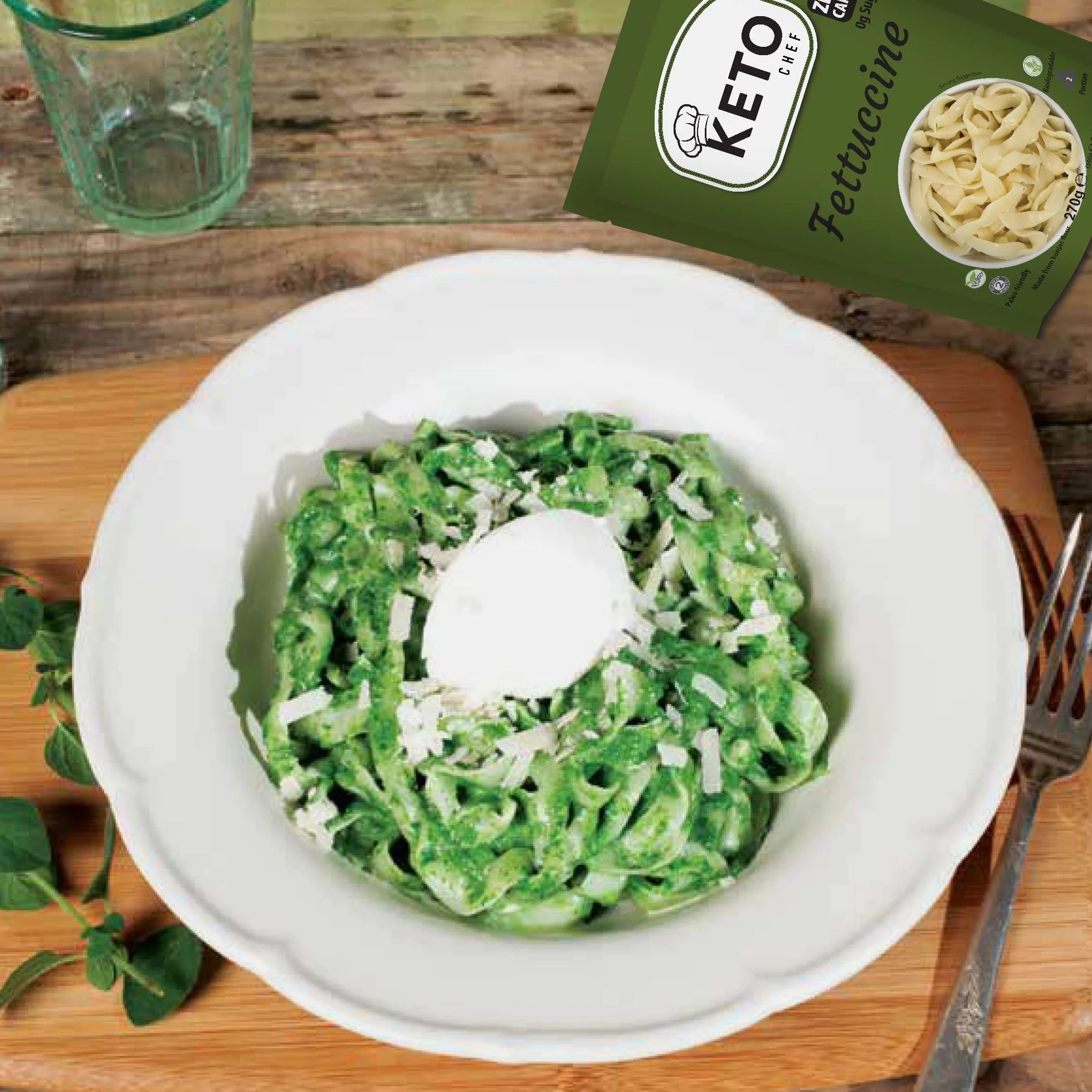 Keto Vegan Fettuccine Makaron do makaronu – Konjac mąka makaronowa, bez cukru i glutenu, zawiera zero tłuszczu, zdrowe jedzenie dietetyczne o niskiej kalorii, gotowe do spożycia (270 g)