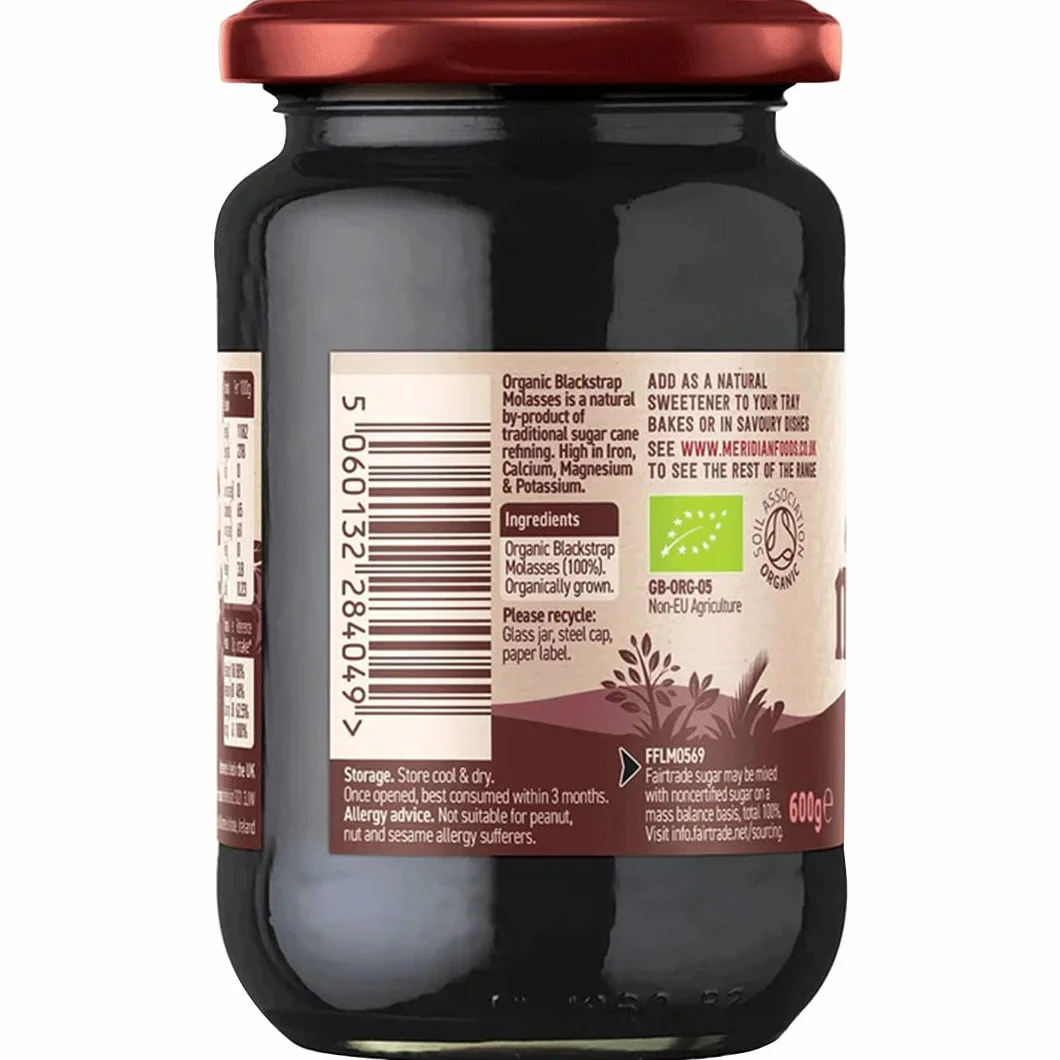 Meridian Organic and Fairtrade Pure Blackstrap Molasses 600 g