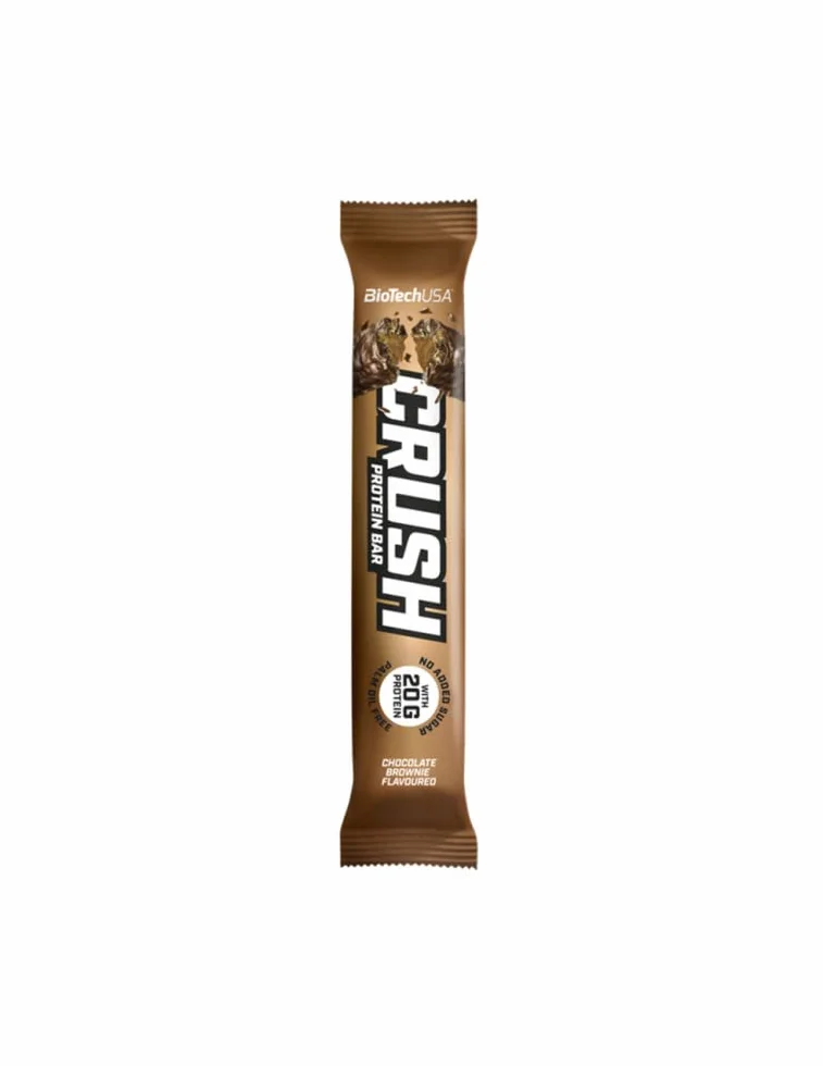 BioTechUSA Crush Bar, Baton z dużą ilością białka z chrupiącą polewą czekoladową, 12x64g, ciasteczka czekoladowego