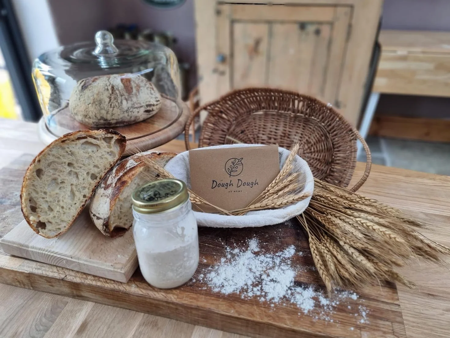 Dough Dough at home Organiczny zakwas do chleba | Naturalna fermentacja | Suszony, aktywny zakwas | Proste przygotowanie | Do chleba, pizzy i bagietek (Buckwheatflour, 15.4 G Pack of 1)