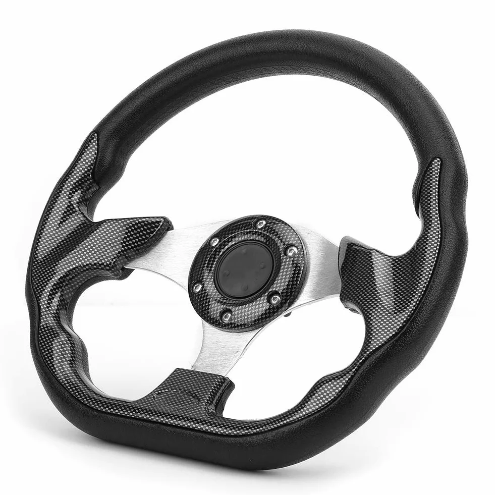 Yctze Uniwersalna kierownica wyścigowa z włókna węglowego 320 mm - styl wyścigowy Drift z przyciskiem klaksonu do driftingu
