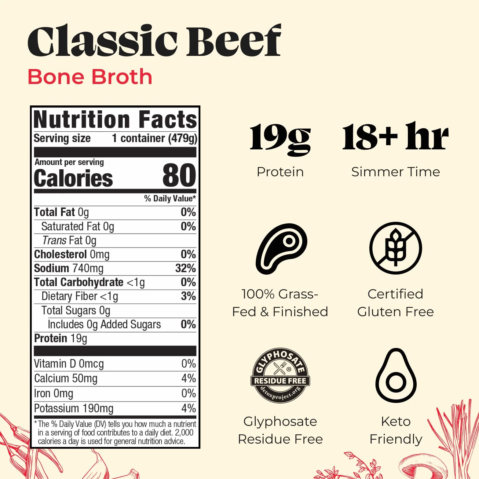 Kettle and Fire Bone Broth Beef 16,2 fl. oz.