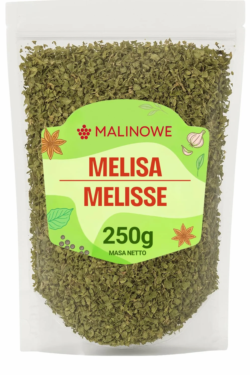 Malinowe MELISA SUSZONA 250g Aromatyczne Zioła Naturalna