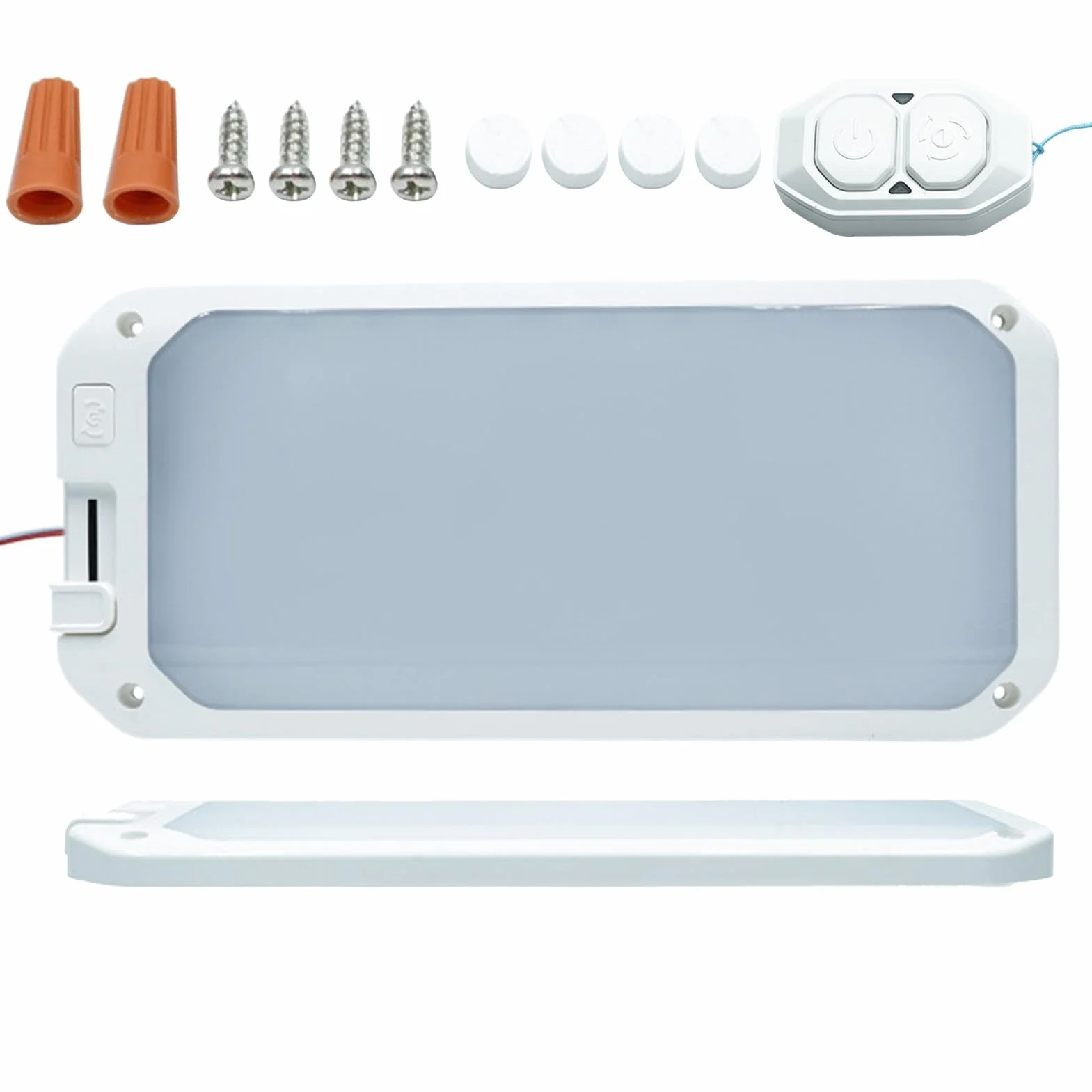 Światło sufitowe LED RV, światło wewnętrzne RV,RV Wewnętrzny mocowanie sufitowe LED LED | Ochrona wzroku trójkolorowa miękka lampa oświetlenia do podróży, biwakowania