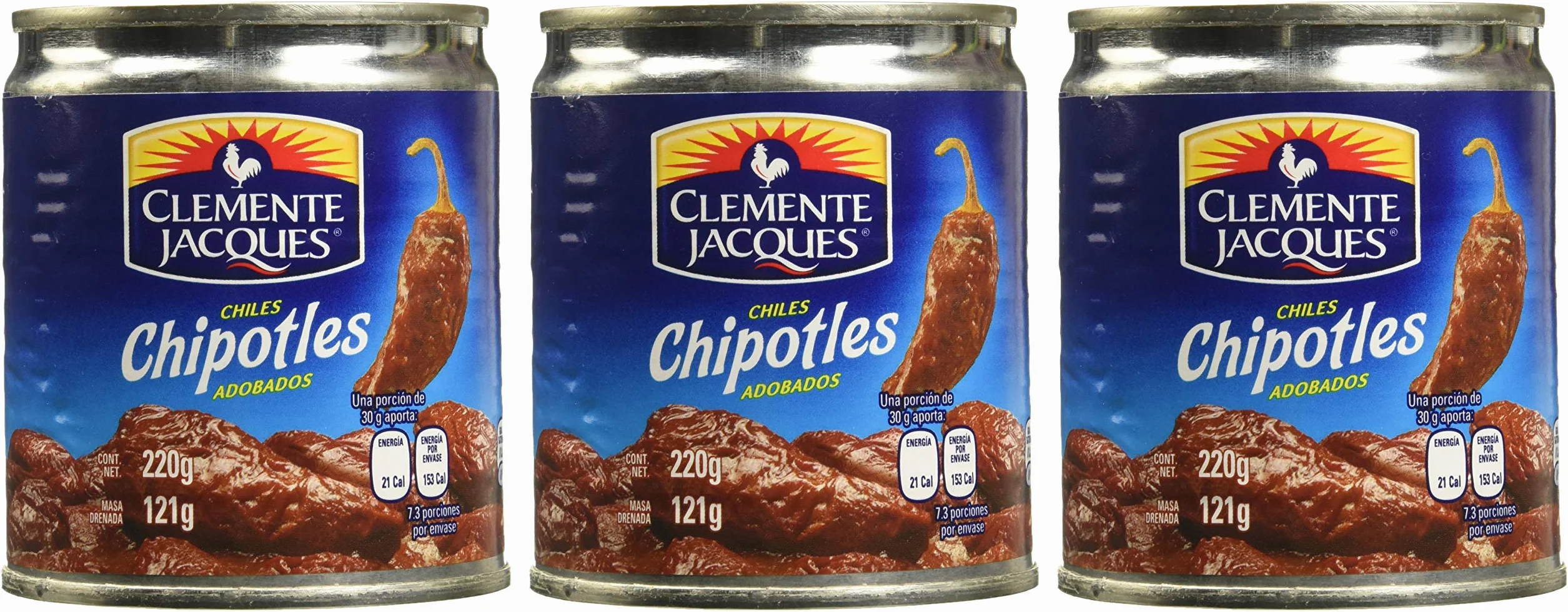 Clemente Jacques Chipotle Papryka w sosie Adobo 210 g 3 sztuki