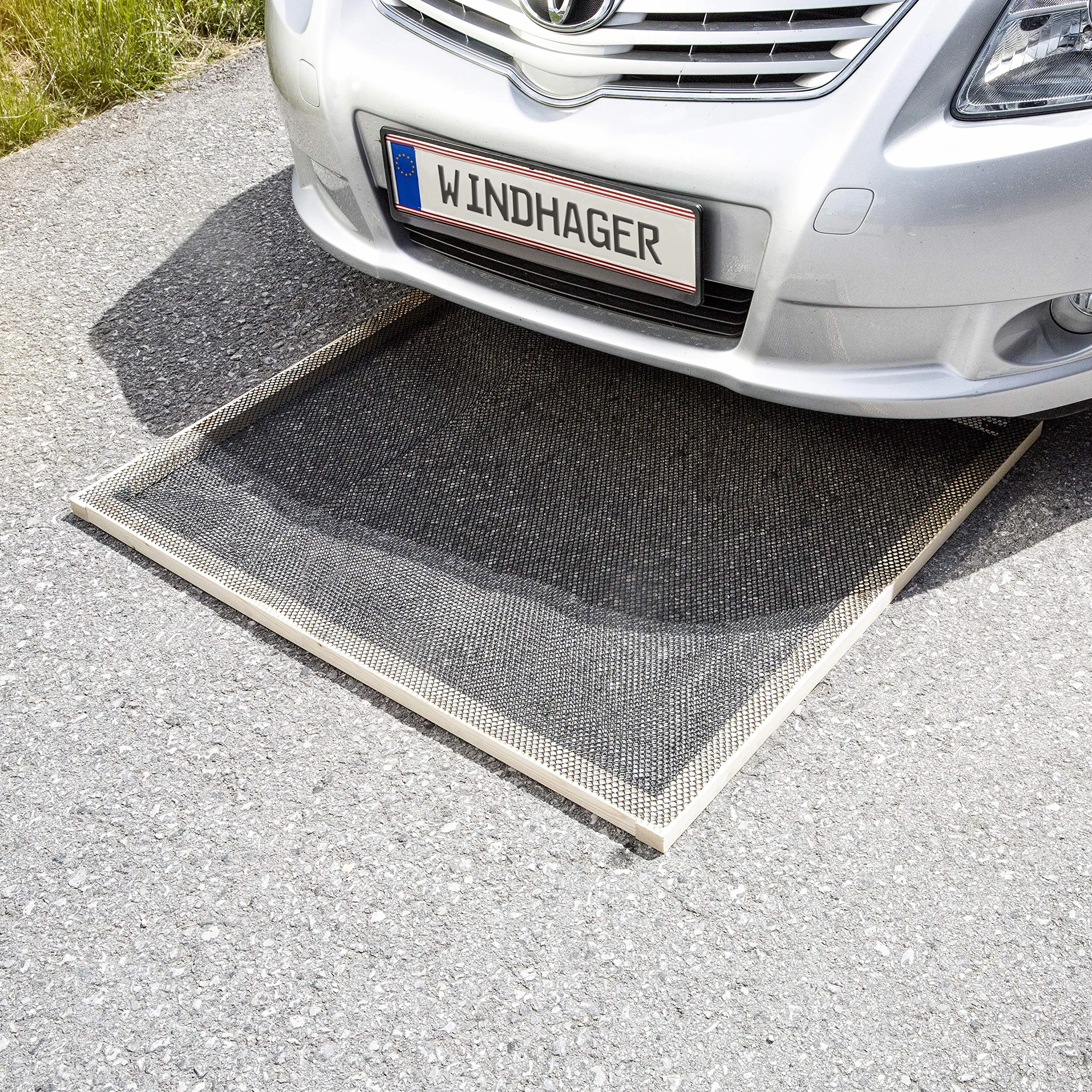 Windhager 05373 mata podłogowa z HDPE, odstraszacz kun, krata chroniąca przed kunami, czarna, 05373