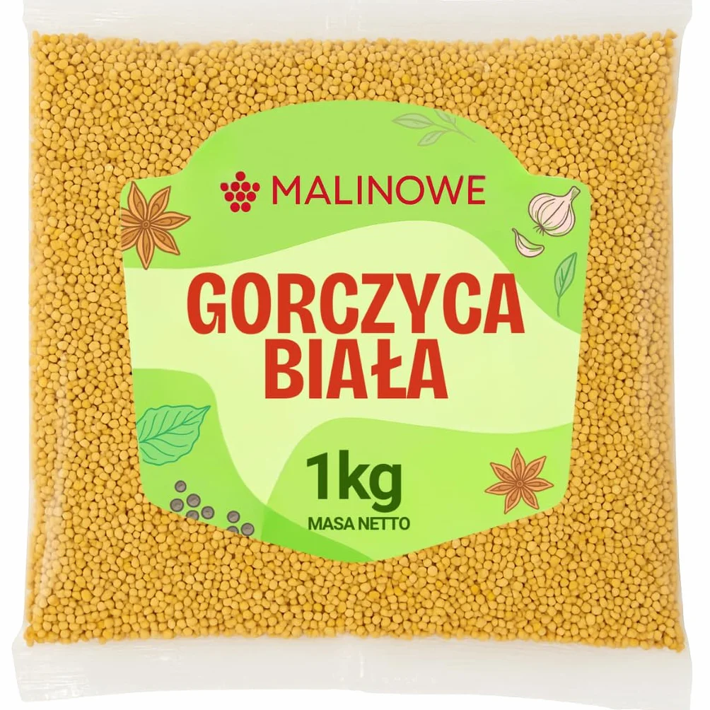 Gorczyca Biała Ziarno 1kg Premium Naturalna