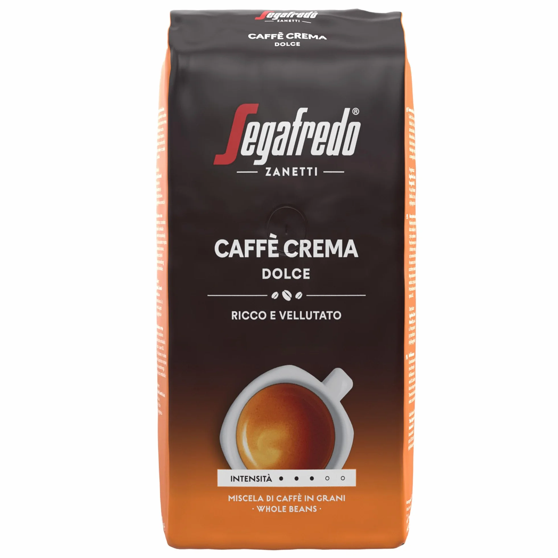 Segafredo Zanetti Caffè Crema Dolce Kawa Ziarnista Intensywność 3/5 1 kg