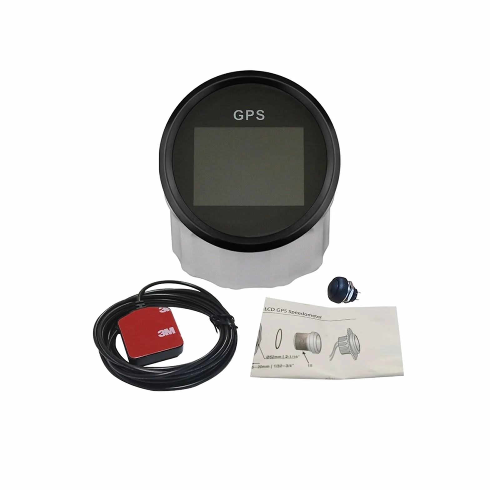 Licznik prędkości samochodu 52mm Cyfrowy Prędkościomierz GPS LCD Miernik Prędkości Przebieg Regulowany Licznik Przebiegu Dla Auto Motocykl Łódź 12V 24V Szybkie potwierdzenie lokalizacji(WS)