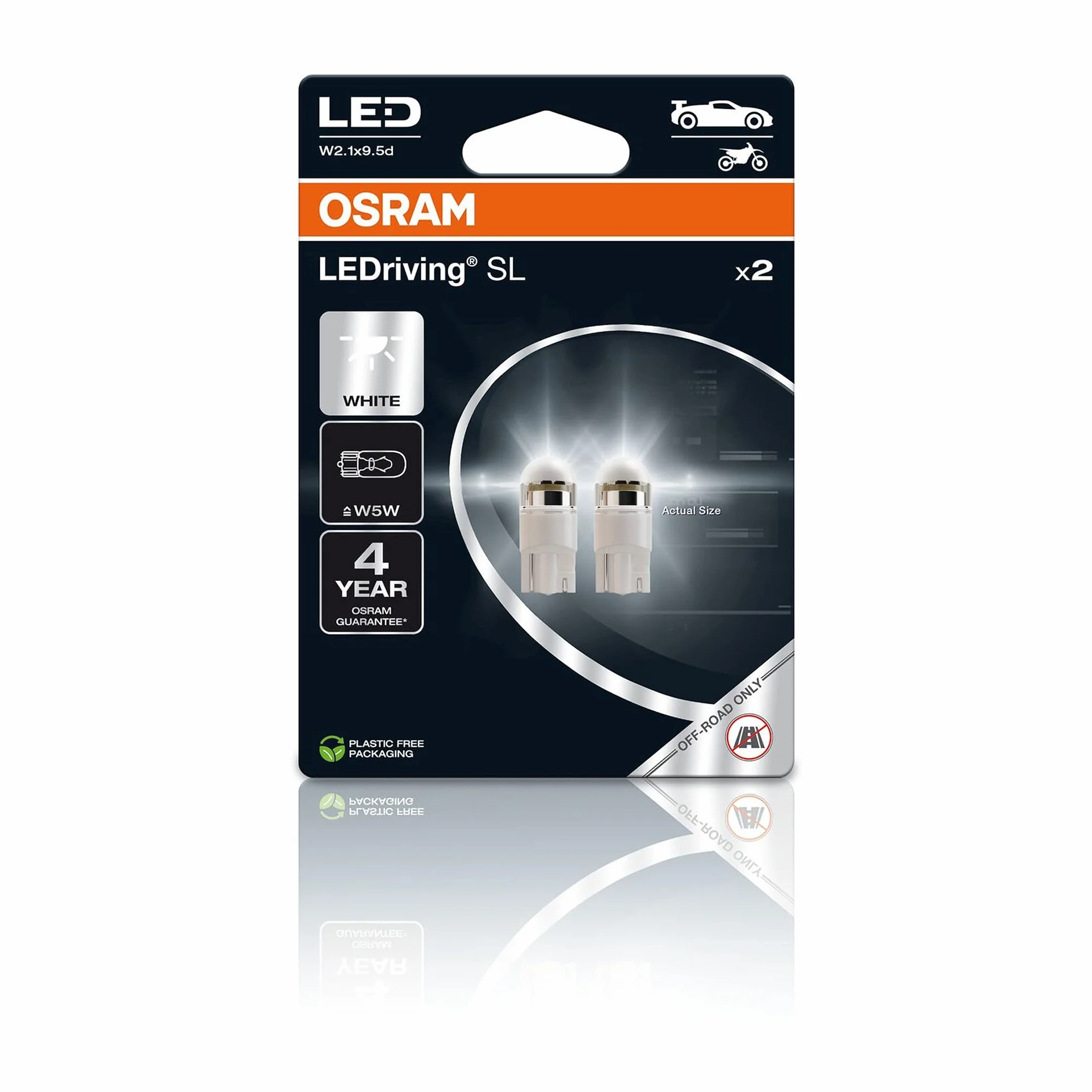 OSRAM LEDriving SL, W5W, biały 6000K, podwójny blister (2 lampy), LED Retrofit, tylko do użytku terenowego