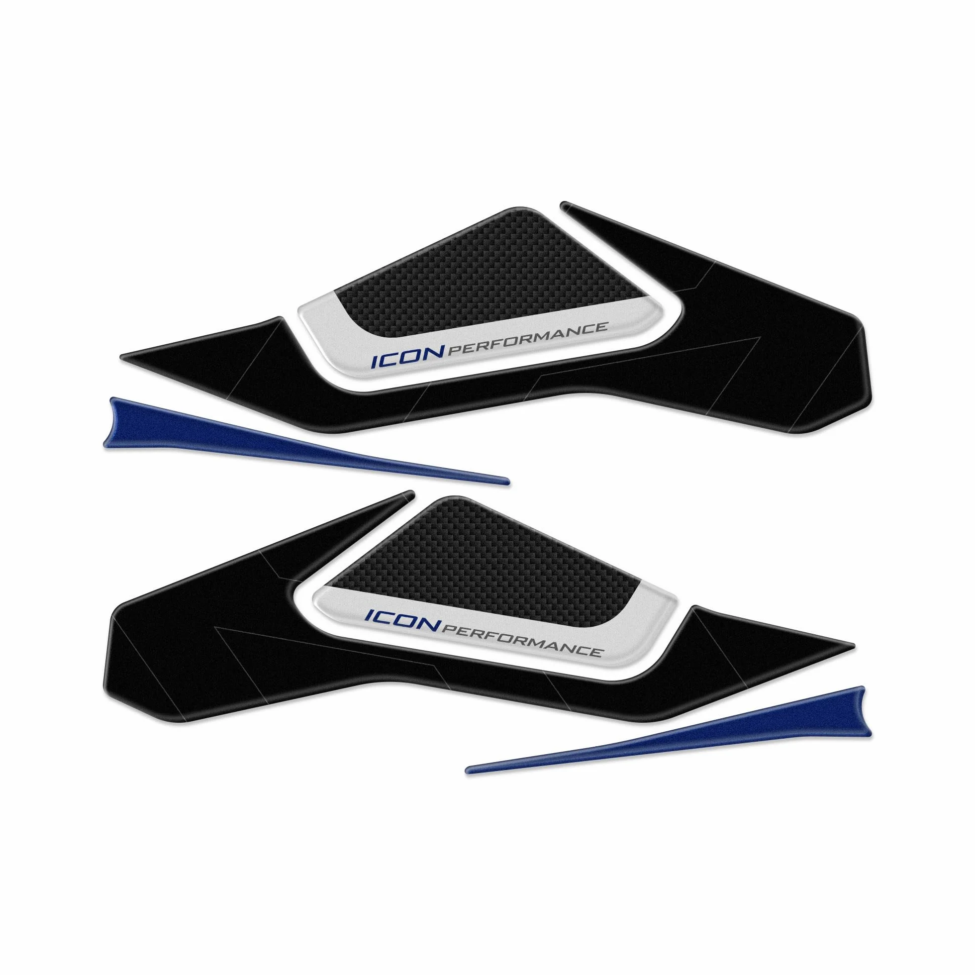 Az Graphishop naklejki na dłonie żywica 3D kompatybilne z Yamaha Tracer 7 GT 2025-2026 Ochrona przed uderzeniami i zadrapaniami Made in Italy APA-TRACER7-GT-25 (Icon Performance)