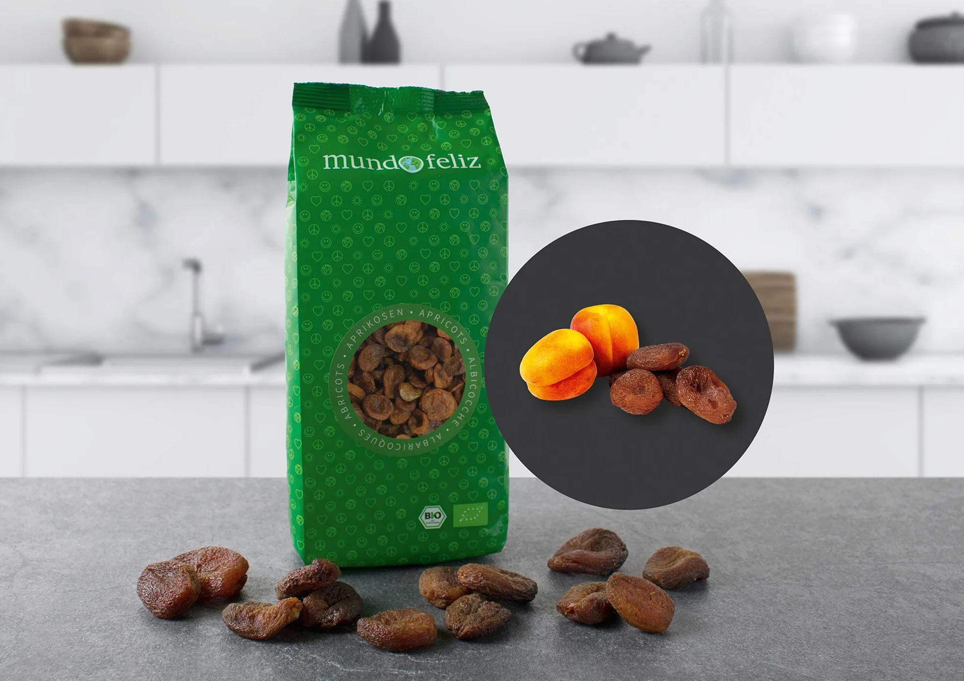 Mundo Feliz Organiczne Suszone Morele Bez Pestek 2 X 500 G