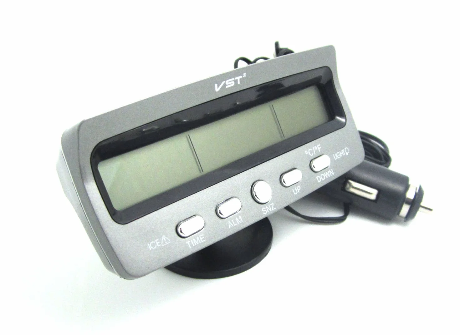 Samochodowy miernik napięcia 12 V z termometrem LCD temperatury/czasu