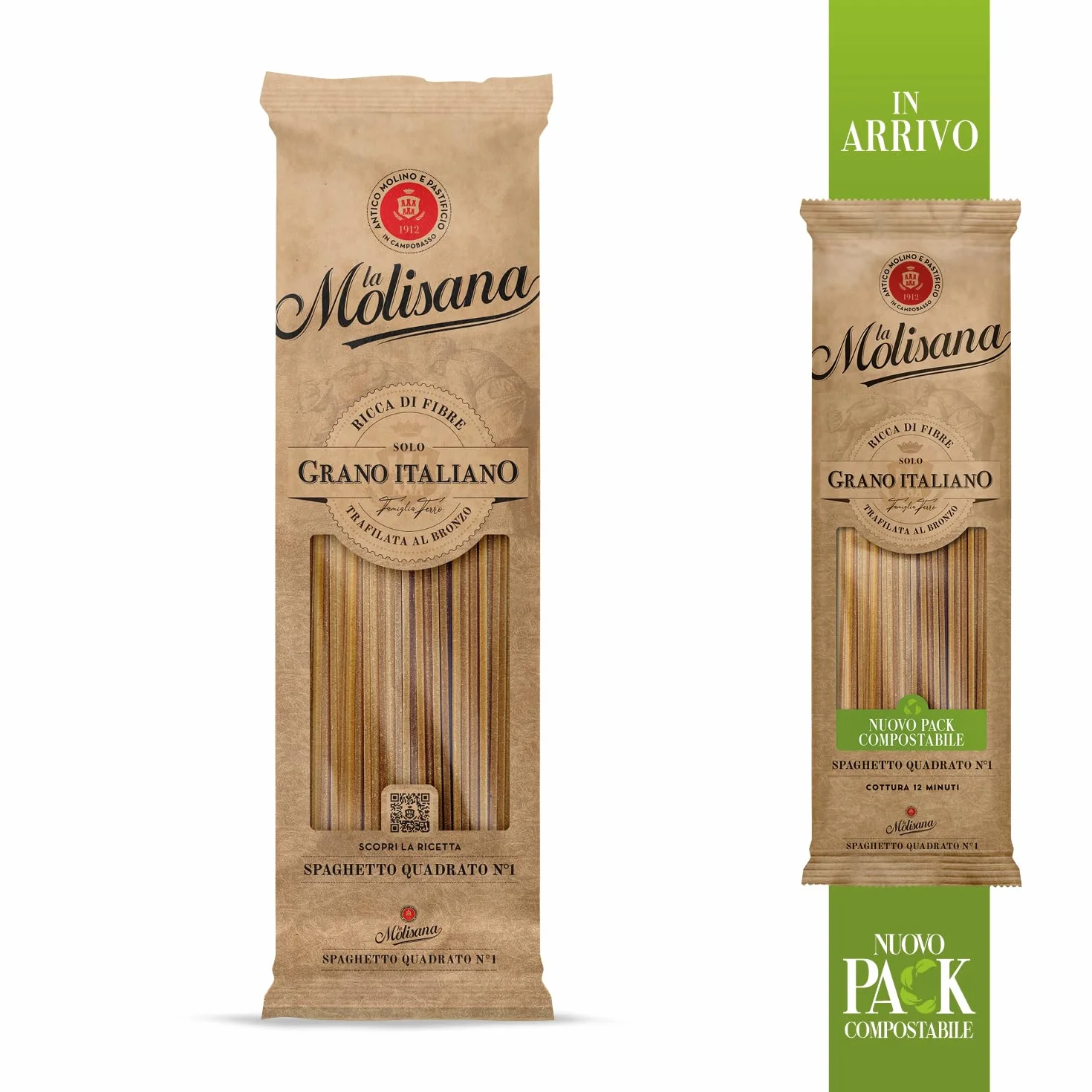 Makaron pełnoziarnisty Spaghetto Quadrato 500g la Molisana