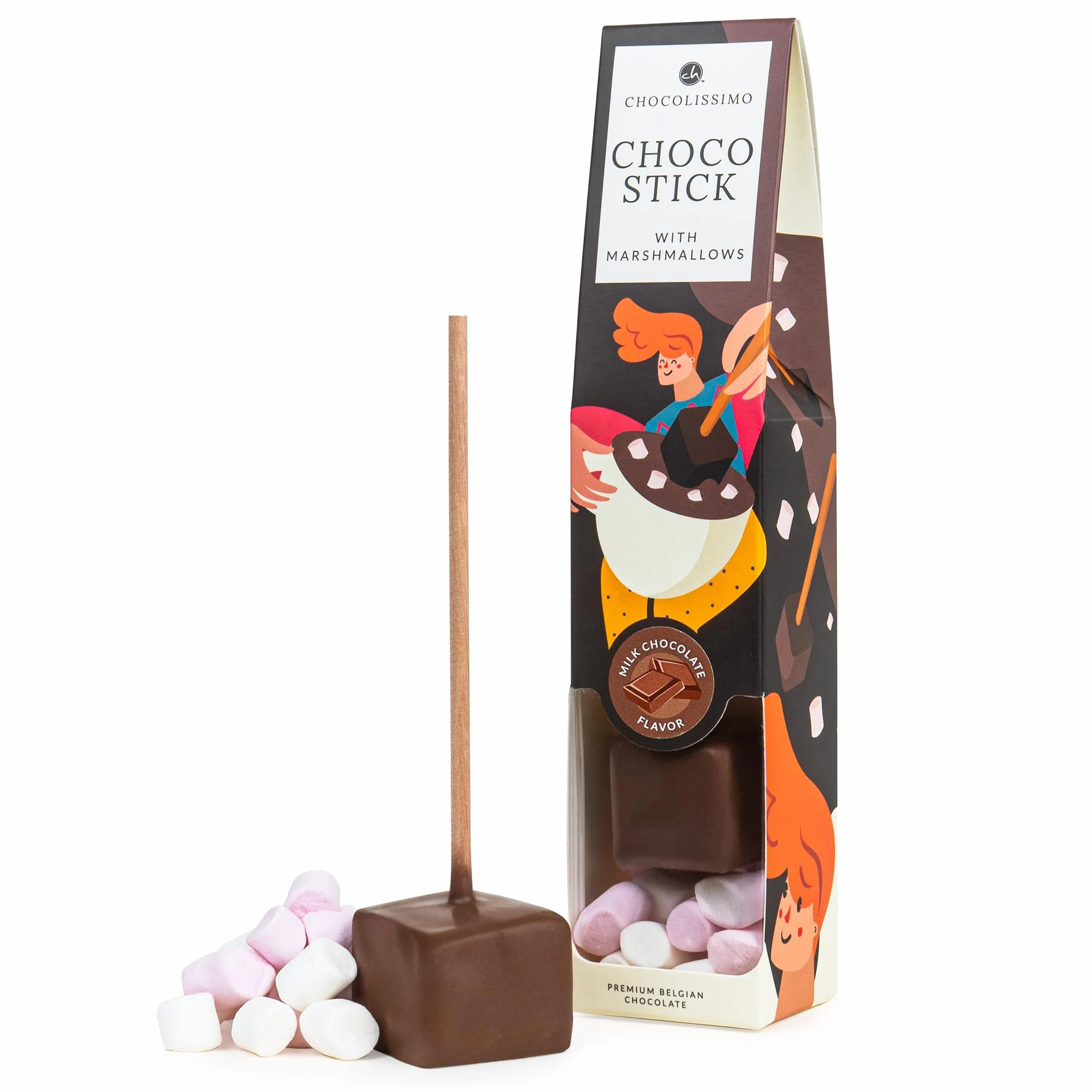 Świąteczny ChocoStick z mlecznej czekolady | czekolada mleczna do rozpuszczenia | prezent bożonarodzeniowy | Święta | Boże Narodzenie | upominek pod choinkę | gorący napój czekoladowy | kakao | kobieta | mężczyzna | słodycze